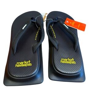 Market Havaianas Heat Reactive Flat top Sandals Black. Unisex 9/10M 11/12W.